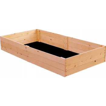Vyvýšený záhon OHENVZAHRADE.CZ Dřevěný vyvýšený záhon přírodní - 240 x 120 x 30 cm