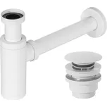 HOPA Umyvadlový kovový sifon s click/clack zátkou, univerzální, bílá, BAHA6952