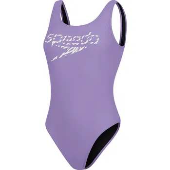 Dámské plavky Dámské Jednodílné plavky SPEEDO LOGO DEEP U-BK HI LEG 1PC AF 8-12369H105 – Fialová 38