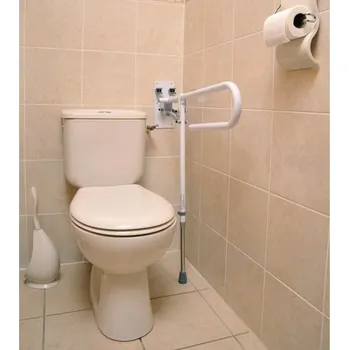 Madlo do koupelny Sklopné madlo k WC s nastavitelnou nohou