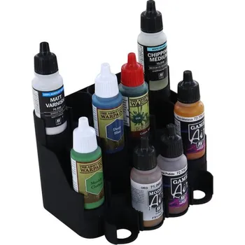 Příslušenství k deskovým hrám Feldherr Feldherr paint rack - 18 paint pots - stojánek na barvy Army Painter / Vallejo - černý