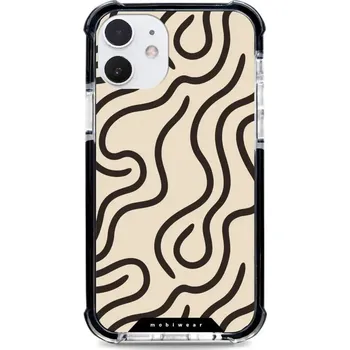 Pouzdro na mobilní telefon Odolný obal Mobiwear MagSafe Elite Bumper - Apple iPhone 12 / 12 Pro - DA60D Linky (Odolný kryt, pouzdro, obal Mobiwear Elite Bumper na mobil Apple iPhone 12 / 12 Pro - DA60D Linky, materiál Plast + TPU silikon + kov - zesílená ochrana telefonu, podpora)