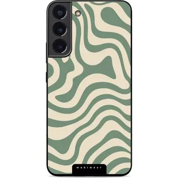 Lesklý kryt Mobiwear Glossy - Samsung Galaxy S22 Plus - GA57G Zelené a béžové zkrouceniny (Prémiové lesklé pouzdro, obal, kryt Mobiwear Glossy na mobil Samsung Galaxy S22 Plus - GA57G Zelené a béžové zkrouceniny, materiál Plast + TPU silikon - krytí po)