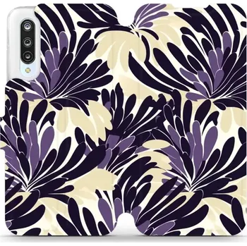 Pouzdro na mobilní telefon Flipové pouzdro Mobiwear - Xiaomi Mi 9 Lite - VA47S Fialová flóra (Knížkové flip pouzdro, obal, kryt na mobil Xiaomi Mi 9 Lite - VA47S Fialová flóra, materiál Umělá kůže + TPU - ochrana 360°, stojánek, silikonová vanička, magnetické zavírání)