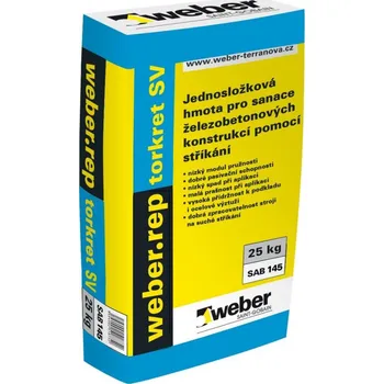 beton Weber weberrep torkret SV cementová směs pro suché stříkání 25 kg