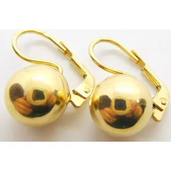 Náušnice Klenoty Budín Dámské obrovské klasické zlaté náušnice na patent 585/3,22gr HK2249 (Klenoty Budín Dámské obrovské klasické zlaté náušnice na patent 585/3,22gr HK2249)