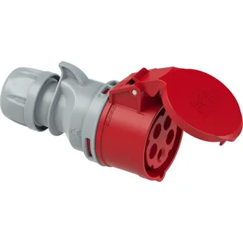 Elektrická zásuvka PCE Spojka 16A/400V 5-pólová IP44 bezšroubová PC-215-6TT