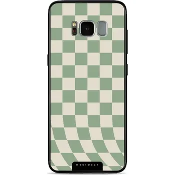 Pouzdro na mobilní telefon Lesklý kryt Mobiwear Glossy - Samsung Galaxy S8 - GA58G Zelená a béžová šachovnice (Prémiové lesklé pouzdro, obal, kryt Mobiwear Glossy na mobil Samsung Galaxy S8 - GA58G Zelená a béžová šachovnice, materiál Plast + TPU silikon - krytí po všech stranách,)