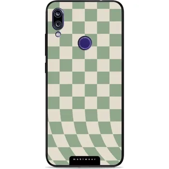 Pouzdro na mobilní telefon Lesklý kryt Mobiwear Glossy - Xiaomi Redmi 7 - GA58G Zelená a béžová šachovnice (Prémiové lesklé pouzdro, obal, kryt Mobiwear Glossy na mobil Xiaomi Redmi 7 - GA58G Zelená a béžová šachovnice, materiál Plast + TPU silikon - krytí po všech stranách,)