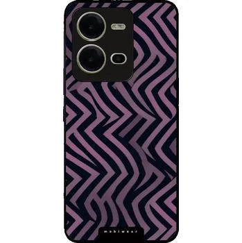 Pouzdro na mobilní telefon Lesklý kryt Mobiwear Glossy - Vivo X80 Lite - GA55G Fialové klikyháky (Prémiové lesklé pouzdro, obal, kryt Mobiwear Glossy na mobil Vivo X80 Lite - GA55G Fialové klikyháky, materiál Plast + TPU silikon - krytí po všech stranách, neošoupatelný potisk, tenk