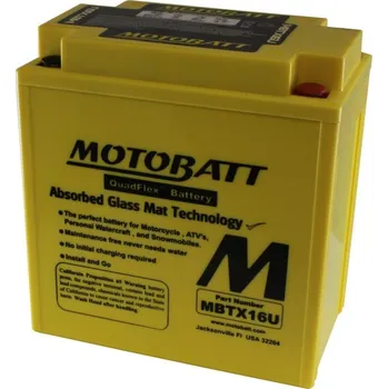 Motobaterie Motobaterie Motobatt MBTX16U,12V, 19Ah, 250A (YTX16-BS, YTX16-BS-1, YTX20CH-BS)