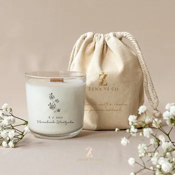 Svíčka Vonná svíčka s obrázkem dítěte Vůně svíčky: Jasmín & Velvet, Potisk na obalu: Žena ví co