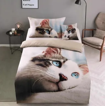Povlečení Universal design Oboustranné 3D povlečení - Kočička