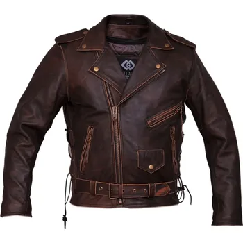 Pánský křivák Kožený křivák hnědý s vyjímatelnými CE chrániči - 2Xl / XL