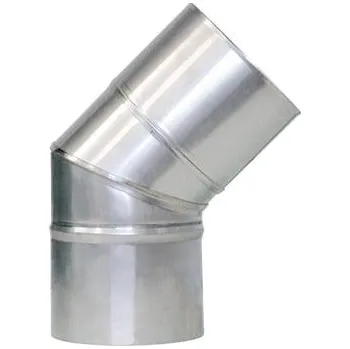Kouřovod Komínové nerezové koleno 45° - ø 110mm, tl. mat. 0,8mm