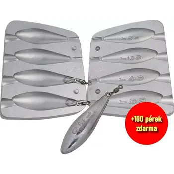 Forma na odlévání FORMA NA KAPROVÁ OLOVA 100,120,140,160G+100 PÉREK GRÁTIS