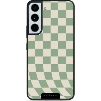 Pouzdro na mobilní telefon Lesklý kryt Mobiwear Glossy - Samsung Galaxy S22 - GA58G Zelená a béžová šachovnice (Prémiové lesklé pouzdro, obal, kryt Mobiwear Glossy na mobil Samsung Galaxy S22 - GA58G Zelená a béžová šachovnice, materiál Plast + TPU silikon - krytí po všech stranách