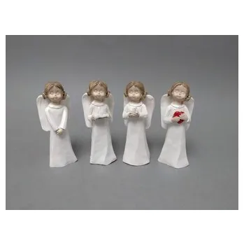 Vánoční dekorace Anděl bílý s drdůlky