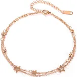 Steel Edge Řetízek na kotník SEGZ111 Barva: Rose gold