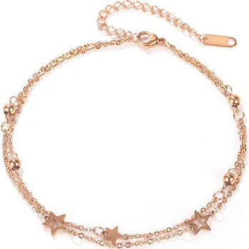 Řetízek Steel Edge Řetízek na kotník SEGZ111 Barva: Rose gold