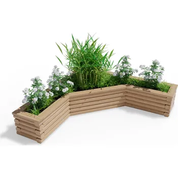 Vyvýšený dřevěný záhon L210 x 210 cm, jednopatrový, typový