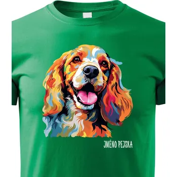 Chlapecké tričko Dětské tričko Kokršpaněl, Barva Zelená, Velikost 134 cm/8 roků, Canvas Dětské tričko 2442