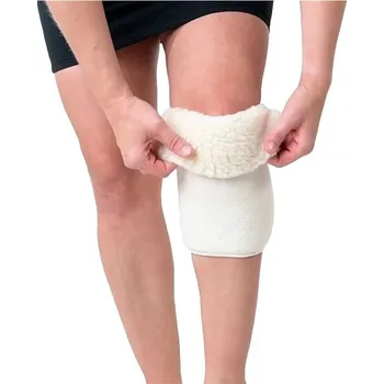 Babička Ovečková Elastická ortéza z ovčí vlny merino na koleno přírodní L