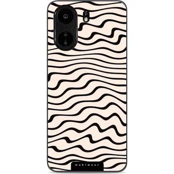 Pouzdro na mobilní telefon Lesklý kryt Mobiwear Glossy - Xiaomi Redmi 13C / Poco C65 - GA62G Vlnky na béžové (Prémiové lesklé pouzdro, obal, kryt Mobiwear Glossy na mobil Xiaomi Redmi 13C / Poco C65 - GA62G Vlnky na béžové, materiál Plast + TPU silikon - krytí po všech stranách,)