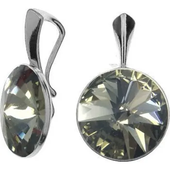 Přívěsek NUBIS® Stříbrný přívěšek Crystals from Swarovski, Black Diamond - NBP141-BD