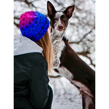 Čepice Sport. čepice podšitá fleecem C19 růžovomodrá