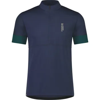 cyklistický dres Pánský dres Mons Royale Cadence Half Zip evergreen/midnight Modrá L