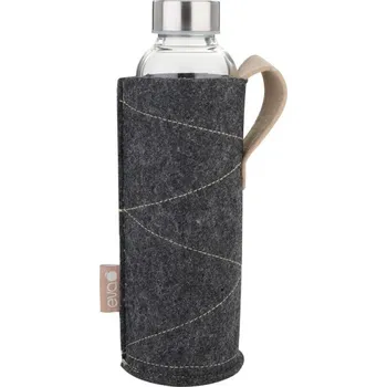 Láhev Forever Eva Skleněná láhev s plstěným obalem 0,5 l, antracitová