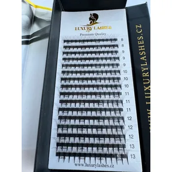 Umělé řasy Luxury Lashes Kniha Narrow 8D Zakřivení umělých řas: C, Délka umělých řas: Mix délek 8-13 mm, Tloušťka řas: 007