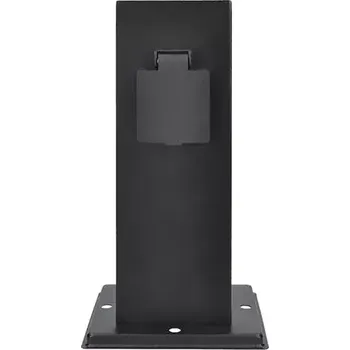 Elektrická zásuvka Zahradní sloupek - 2 zásuvky, hranol, černý (Nerezový zahradní elektrosloupek)