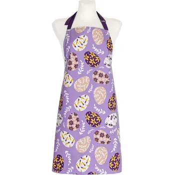 Kuchyňská zástěra Kuchyňská bavlněná zástěra Festive Eggs fialová