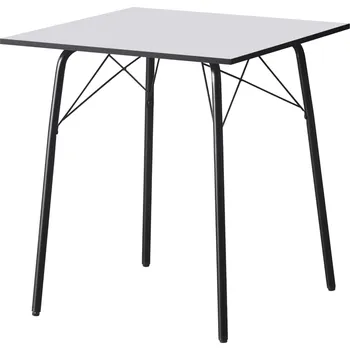 Jídelní stůl Tempo Kondela Jídelní stůl, bílá/černá, 70x70x75 cm, NALAK TYP 1