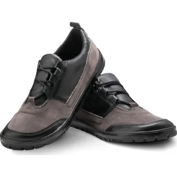 Pánská treková obuv ZAQQ QUEST Waterproof low black / brown 36-50 VEGAN/MEMBRANE Neživočišná kůže, nepromokavá podšívka Černá 41