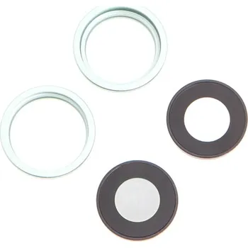 Náhradní kryt pro mobilní telefon Krycí sklíčka zadní kamery Apple iPhone 15 / 15 Plus - sada 2ks - zelená - kvalita A+