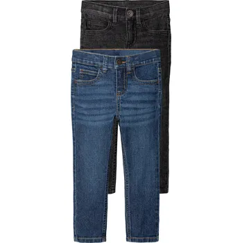 Pánské džíny lupilu® Dětské džíny "Slim Fit", 2 kusy (98, černá/modrá)