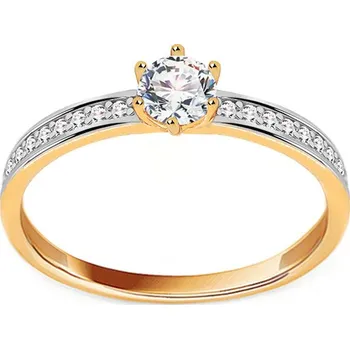 Prsten Zlatý zásnubní prsten se zirkony Ellis IZ21343 + dárkové balení LUXUS zdarma