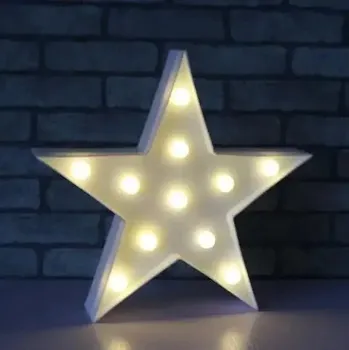 Noční světlo 3D LED světlo | noční lampa - Hvězdně bílá