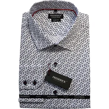 Pánská košile Pánská košile s dlouhým rukávem - střih SLIM - vzor F773 - 36