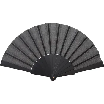 Karnevalový doplněk Látkový vějíř TELA - černý