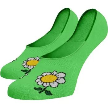 Dámské ponožky Veselé ťapky Kopretina Zelená Bavlna 35-38