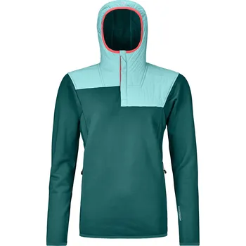 Dámská mikina Ortovox Fleece Plus Anorak Dámská mikina Size: XS, Color: Pacific Green