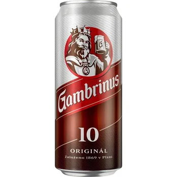Pivo Gambrinus Originál 10 výčepní světlé 0,5l - plech