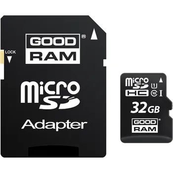 Goodram MicroSDHC 32GB CL10 UHS1 + adap.