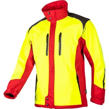 Pánská softshellová bunda SIP® Protection Sip Protection 1SWS pracovní bunda Fuyu HiVis žlutá/červená M
