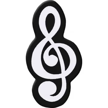 Černá guma ve tvaru houslového klíče