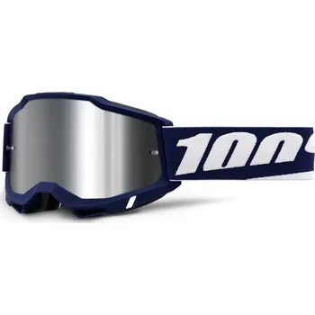 Motocyklové brýle ACCURI 2, 100% MIFFLIN, stříbrné plexi